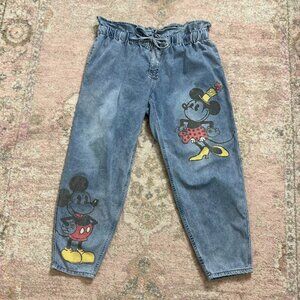 Disney Her Universe Mickey and Minnie Mouse Paper Bag Denim Jeans Size 1X